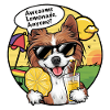 Lion with lemonade