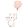 Nounours, ourson mignon ballon