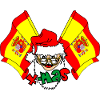 Weihnachtsmann flaggt Spanien X-MAS