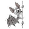 Lustige Fledermaus Cartoon Flughund