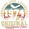 Originele 1974 Vintage verjaardagscadeau Retro