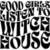 Mädchen hören Hexenhausmusik