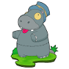 Hippopotamus Halloween Zombie