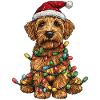 Wheaten Terrier Dog Christmas Hat Xmas