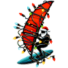 Windsurfing Santa Claus Windsurfer Christmas X
