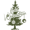 Glædelig jul gran skov symbol logo