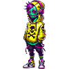 Stylish zombie skater