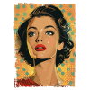 Klassische Retro Pop-Kunst Frau
