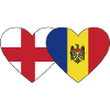 England Moldova Flag Heart