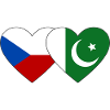 République tchèque Pakistan Drapeau Coeur