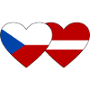 Czech Republic Latvia Flag Heart