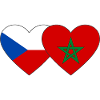 République tchèque Maroc Drapeau Coeur