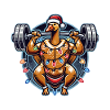 Funny Christmas Goose Bodybuilding Fun