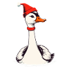 Christmas goose with Christmas hat