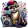 Hip-Hop Otter With Boombox