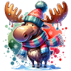 Christmas Moose Christmas Xmas
