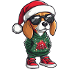 Beagle Chien Noël Cool Noël