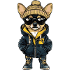 Chihuahua chien mode hiver