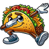 Cute Taco Cartoon Dabbing Dance