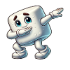 Cute Marshmallow Dab Cartoon
