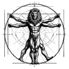Vitruvian Lion Sketch Drawing Gift