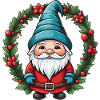 Christmas gnome with wreath