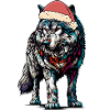 Santa Claus Wolf Wolves Mystical