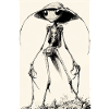 Skeletal aliens with hats – darkly charming