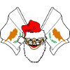 Santa Claus Cyprus flags