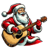 Weihnachtsmann Gitarre Musik