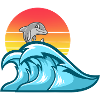 Dolphine Sunset Wave Designs