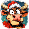Santa Claus Cow
