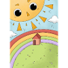 Soleil et paysage enchanteur