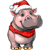 Weihnachtsmann Nilpferd