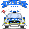 Polizeiauto mit Sirene