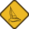 Sailboat Sign Note Caution Symbol