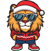Lion Noël Bande dessinée Cool