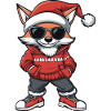 Fuchs Weihnachten Comic Cool