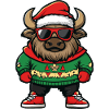 Bison Christmas Cool X-Mas