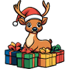 Hirsch Weihnachten Comic Geschenke