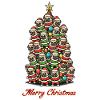 Merry Christmas Pug Christmas Tree