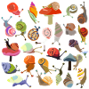 Snail Bouquet transparent