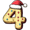 4 Number Christmas Cookie