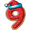 9 Number Christmas Cookie