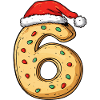 6 Number Christmas Biscuit
