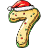 7 Number Christmas Cookie