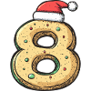 8 Number Christmas Biscuit