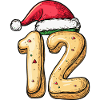 12 Number Christmas Biscuit
