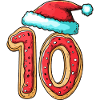 10 Number Christmas Cookie