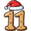 11 Number Christmas Biscuit